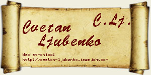 Cvetan Ljubenko vizit kartica